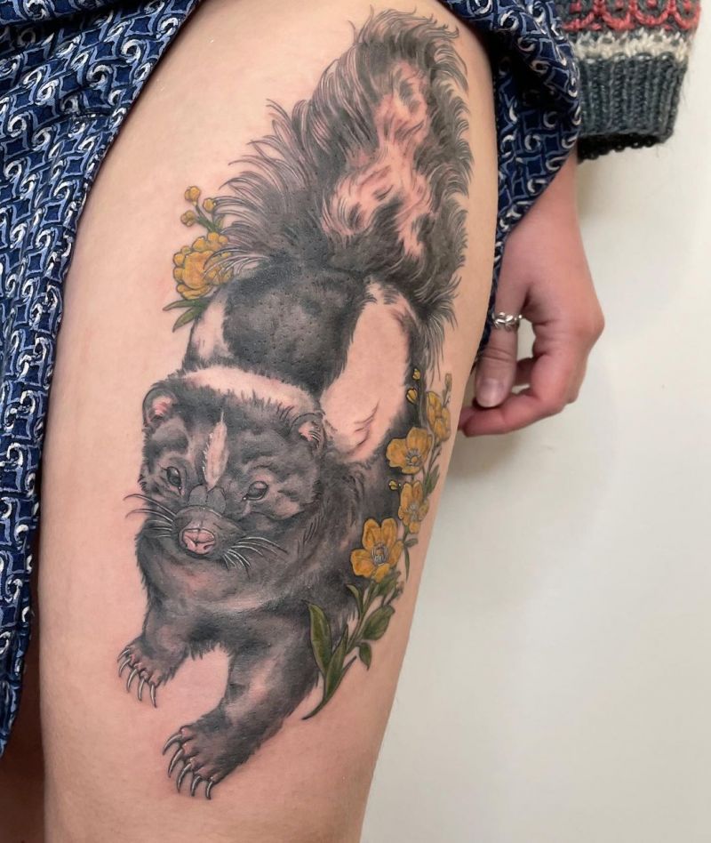 30 Cute Skunk Tattoos You Will Love