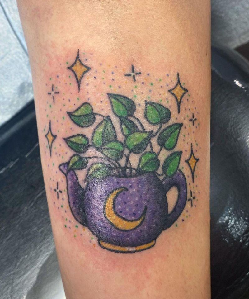 30 Pretty Teapot Tattoos For Your Inspiration