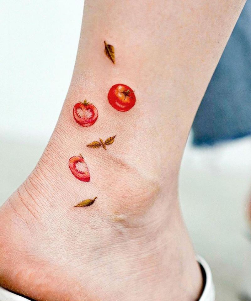 30 Pretty Tomato Tattoos to Inspire You