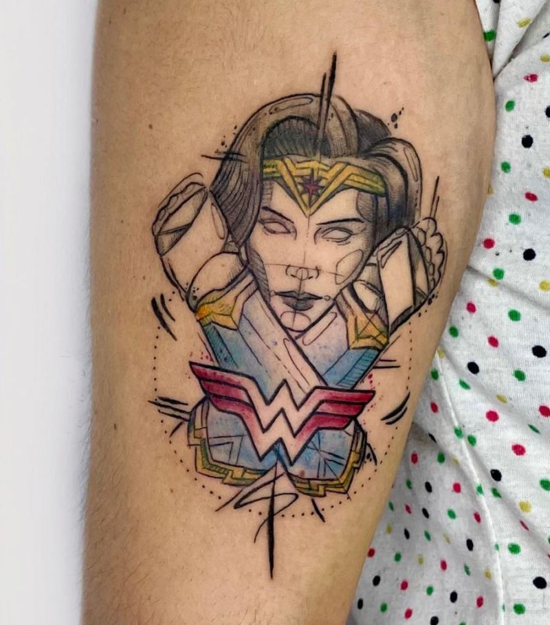 30 Pretty Wonder Woman Tattoos For Your Inspiration