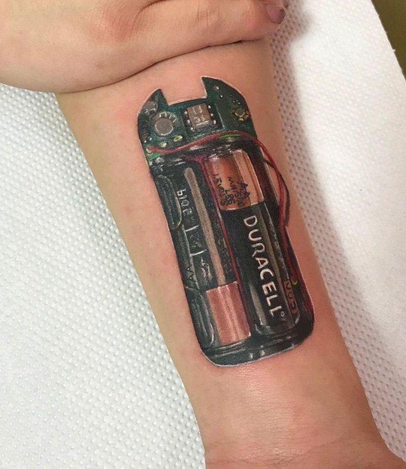 30 Unique Battery Tattoos You Must Love