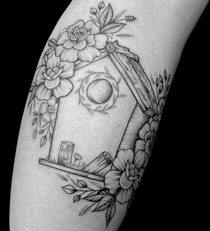 30 Unique Bird House Tattoos You Can Copy