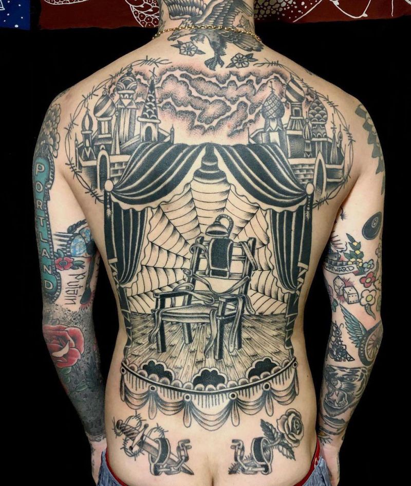 30 Unique Electric Chair Tattoos For Your Inspiration