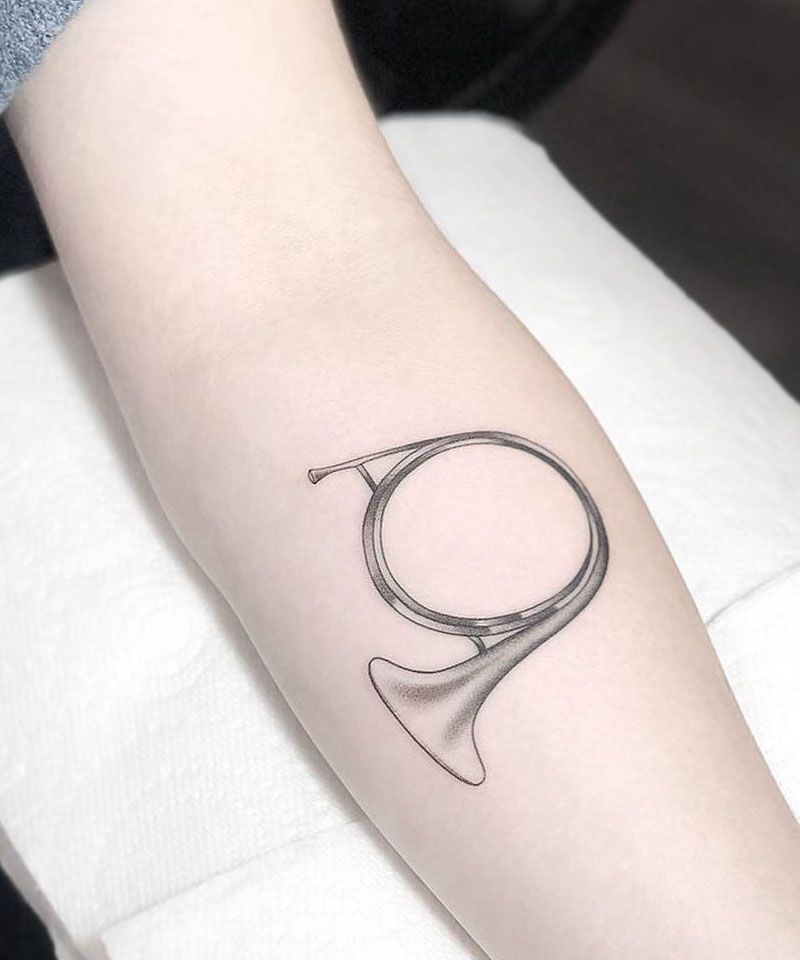 30 Pretty French Horn Tattoos You Can Copy