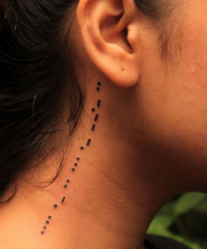 30 Pretty Morse Code Tattoos to Inspire You