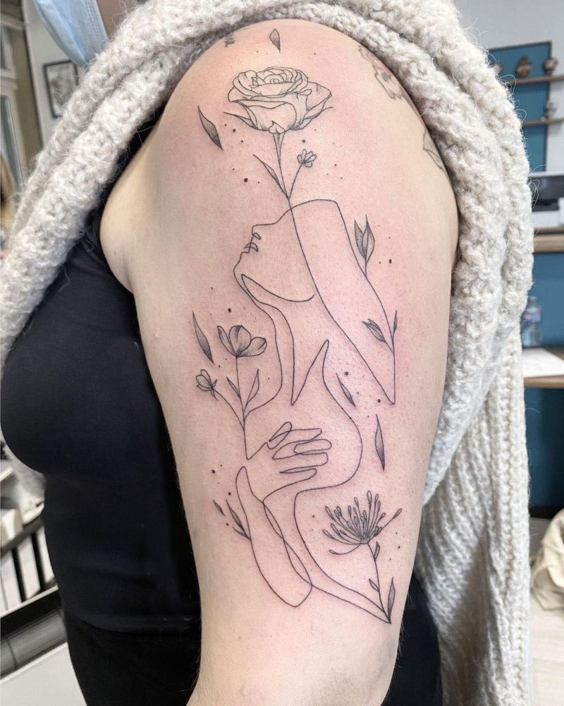 30 Pretty One Line Tattoos Make You Beautiful