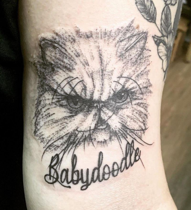 30 Cute Persian Cat Tattoos You Will Love