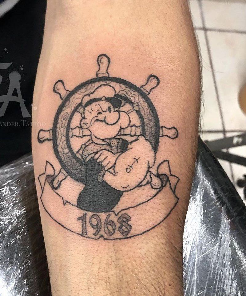 30 Unique Popeye Tattoos to Inspire You