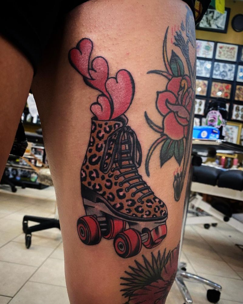 30 Unique Roller Skate Tattoos You Can Copy