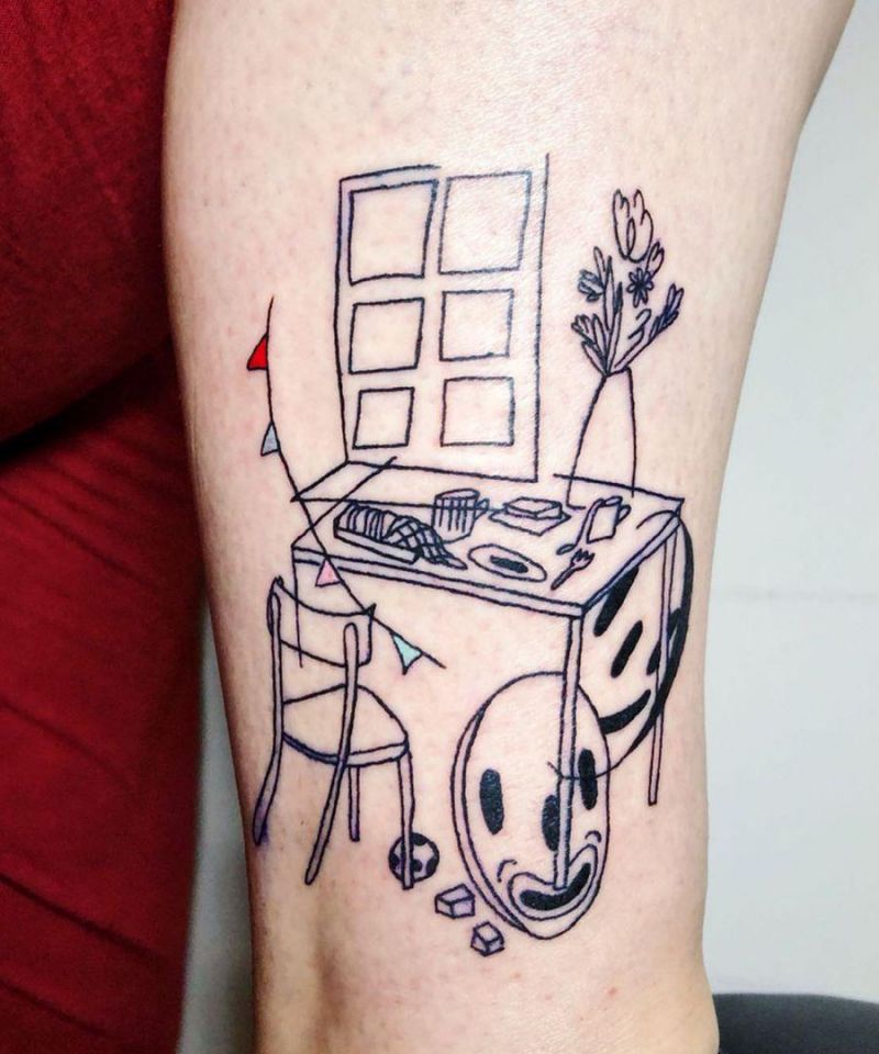 30 Unique Table Tattoos For Your Inspiration