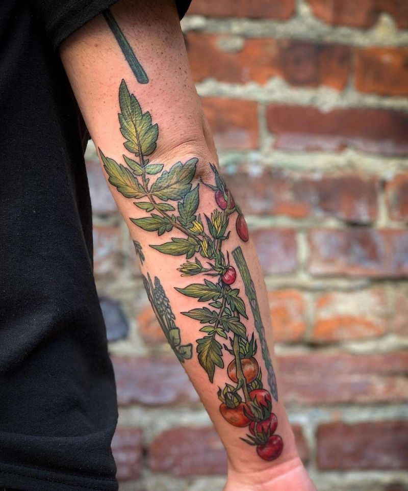 30 Pretty Tomato Tattoos to Inspire You