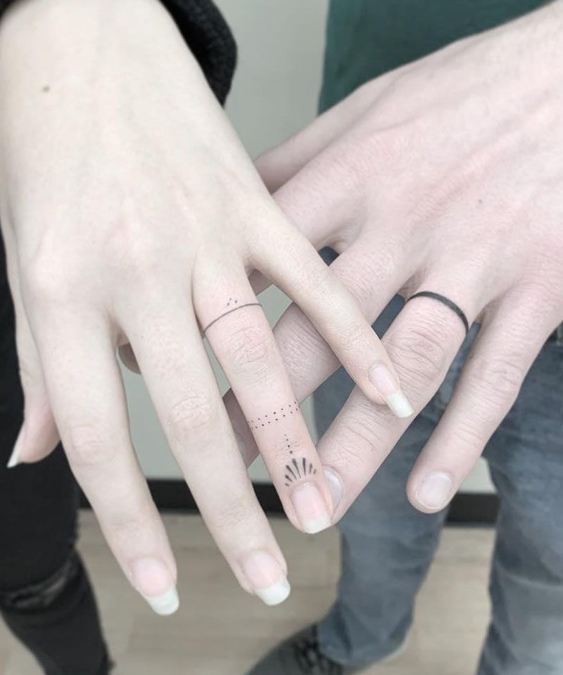 30 Pretty Wedding Band Tattoos You Will Love