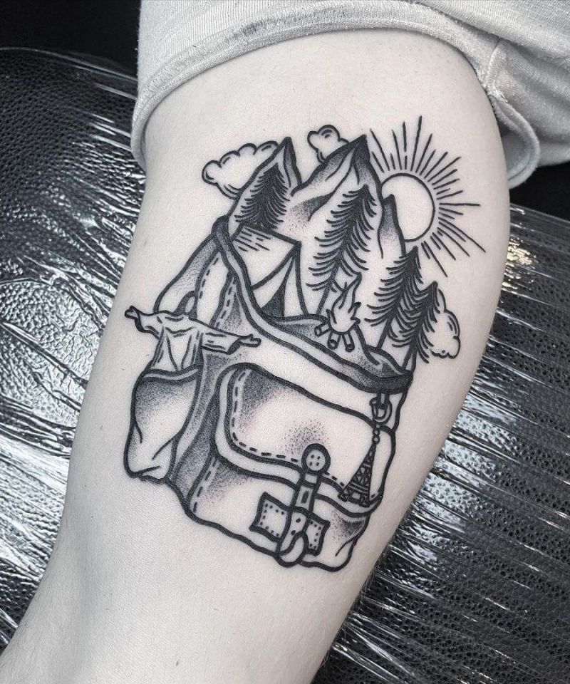 30 Unique Backpack Tattoos You Will Love