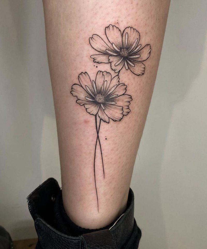 30 Pretty Cosmos Flower Tattoos For Your Inspiration