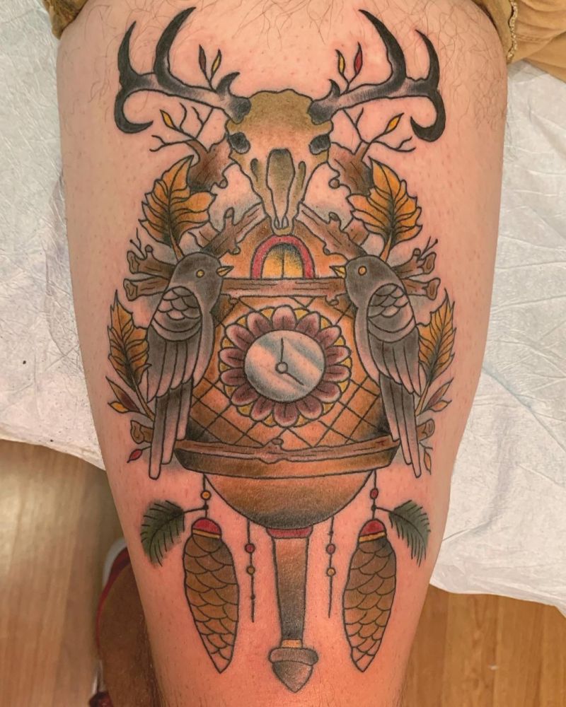 30 Pretty Cuckoo Clock Tattoos You Must Try