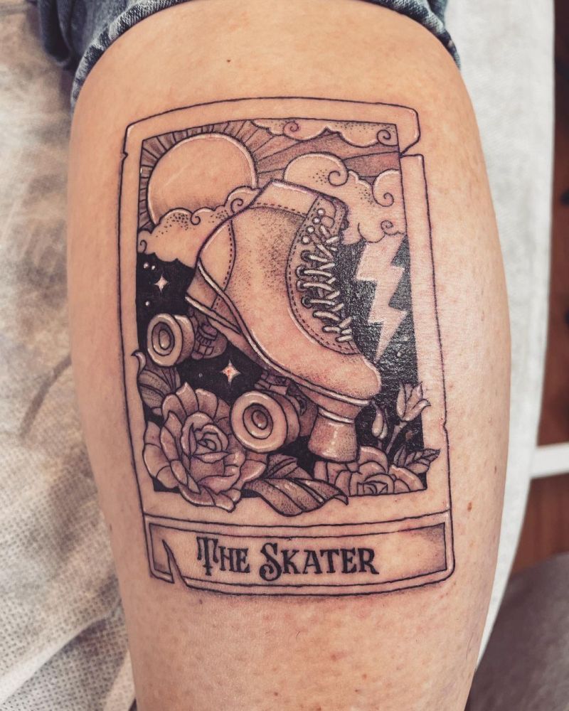 30 Unique Roller Skate Tattoos You Can Copy