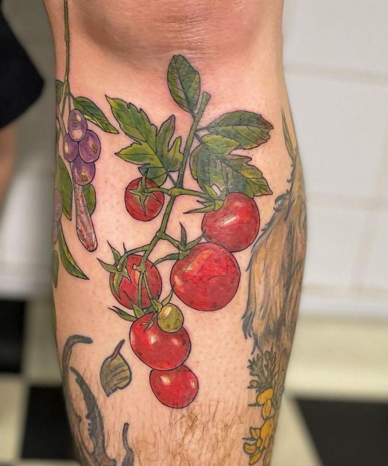 30 Pretty Tomato Tattoos to Inspire You
