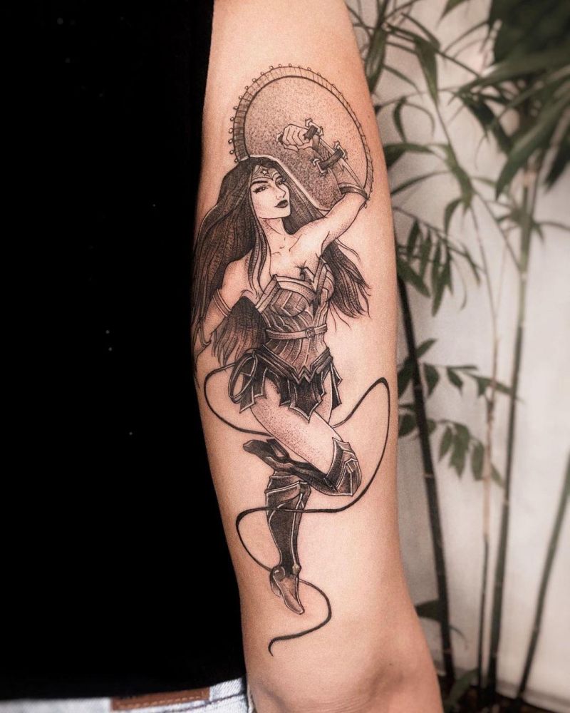 30 Pretty Wonder Woman Tattoos For Your Inspiration