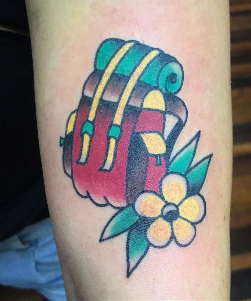 30 Unique Backpack Tattoos You Will Love