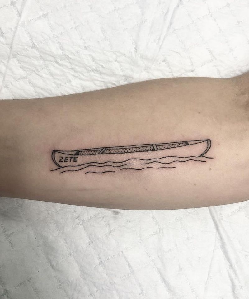 30 Unique Canoe Tattoos You Will Love