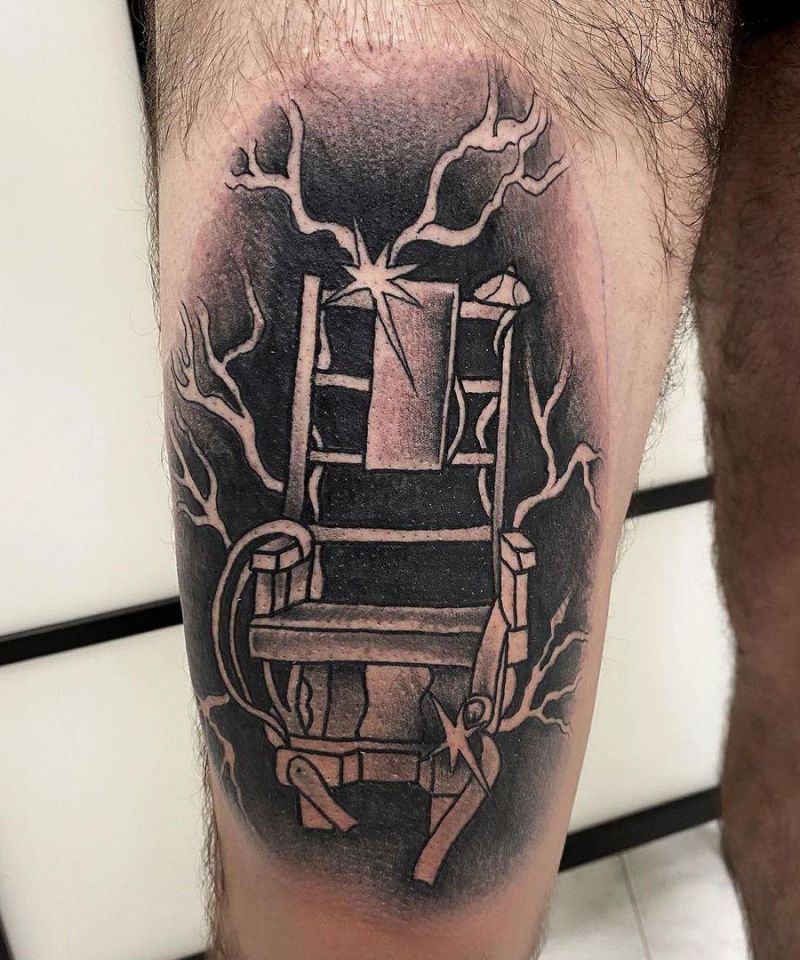 30 Unique Electric Chair Tattoos For Your Inspiration