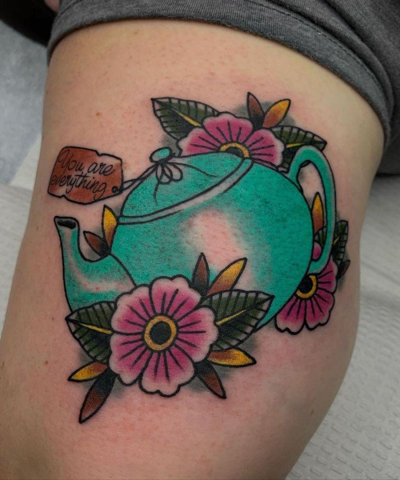 30 Pretty Teapot Tattoos For Your Inspiration