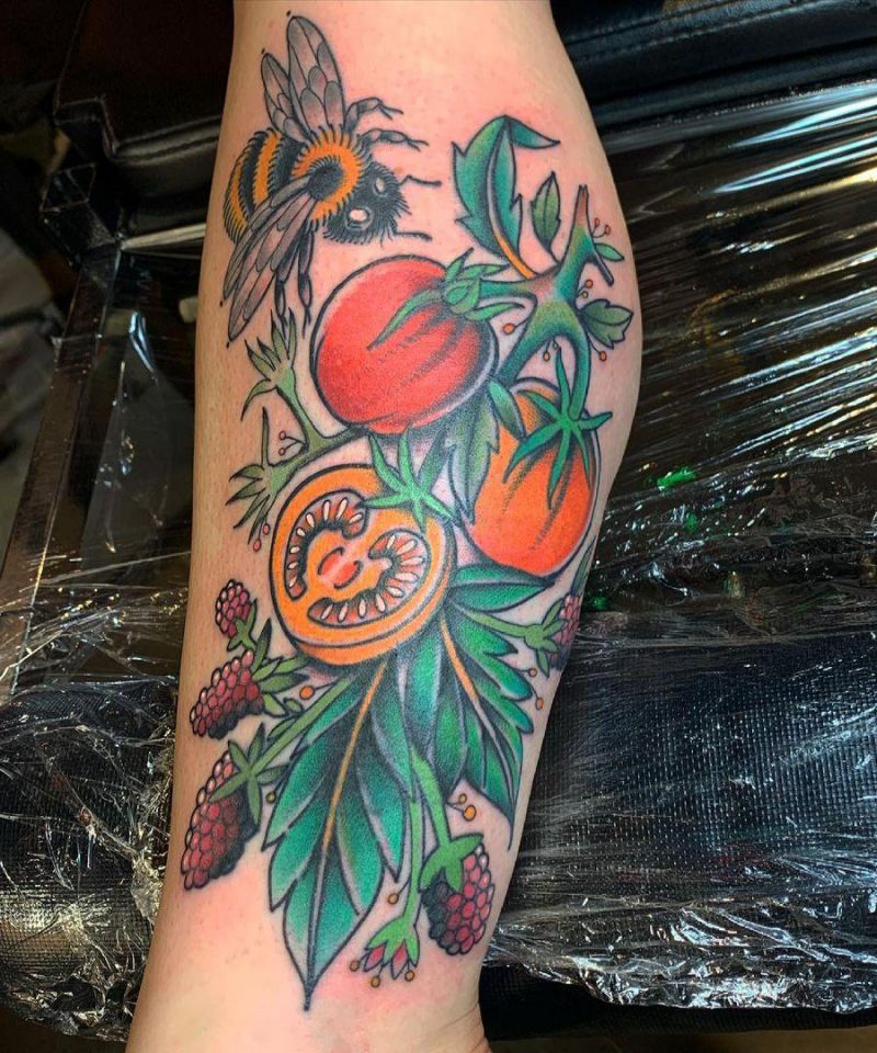 30 Pretty Tomato Tattoos to Inspire You