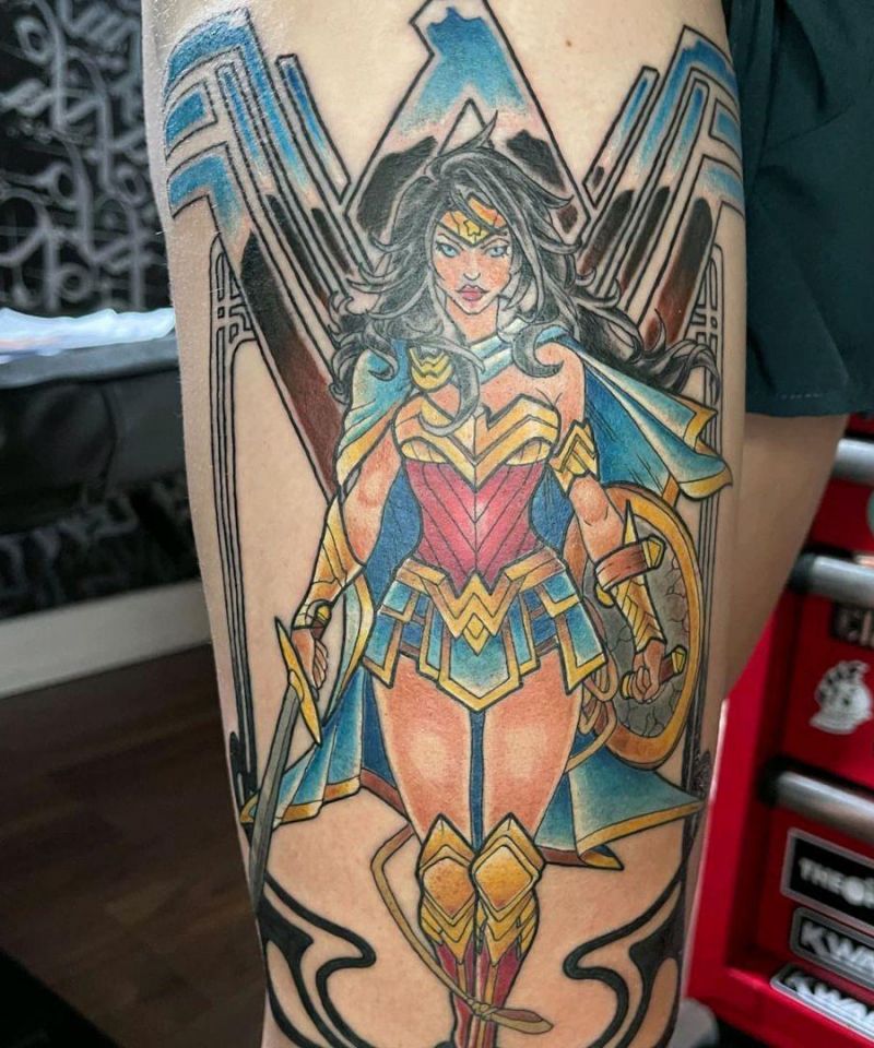 30 Pretty Wonder Woman Tattoos For Your Inspiration