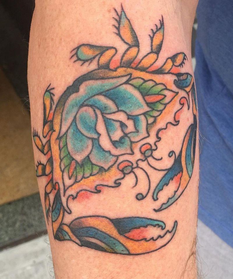 30 Pretty Blue Crab Tattoos You Must Love