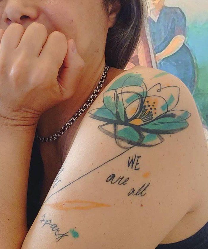 10+ Pretty Blue Lotus Tattoos Make You Beautiful