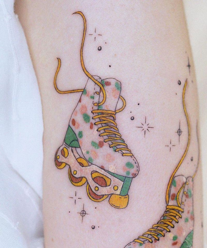 30 Unique Roller Skate Tattoos You Can Copy