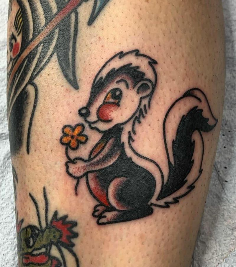 30 Cute Skunk Tattoos You Will Love