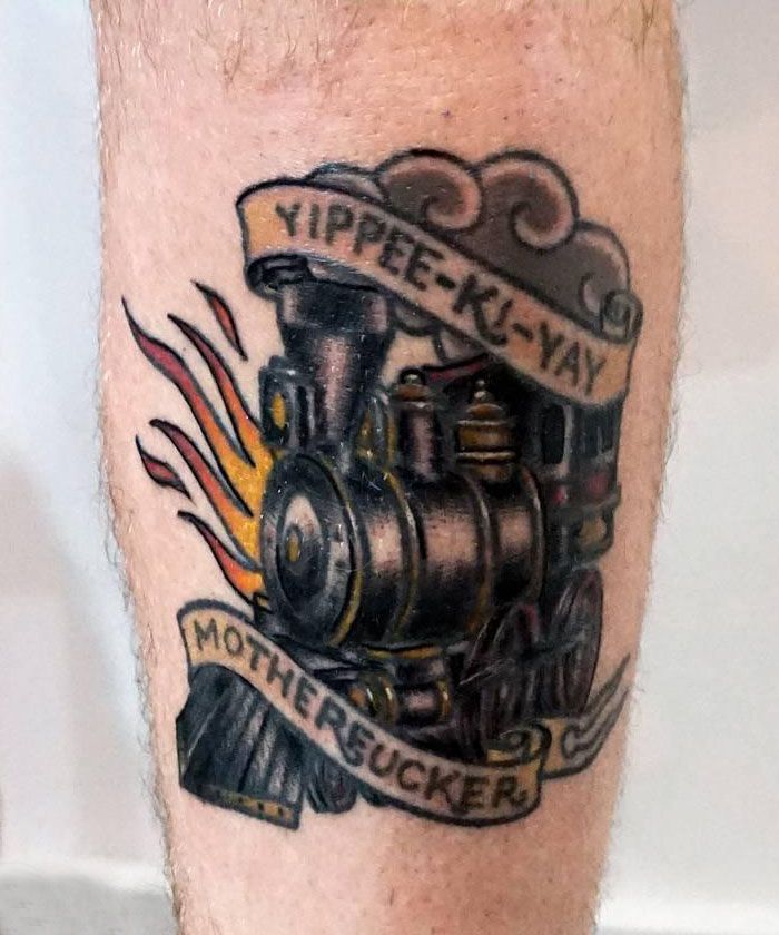 30 Unique Steam Engine Tattoos You Can Copy