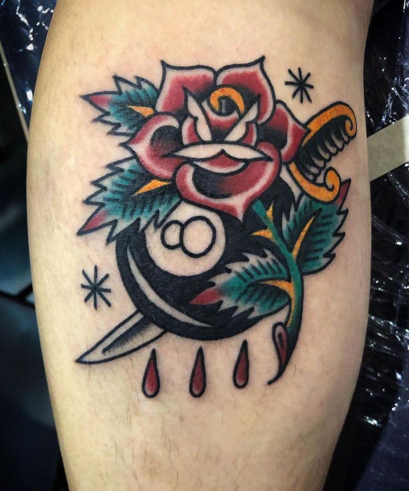 30 Pretty Eight Ball Tattoos You Must Try