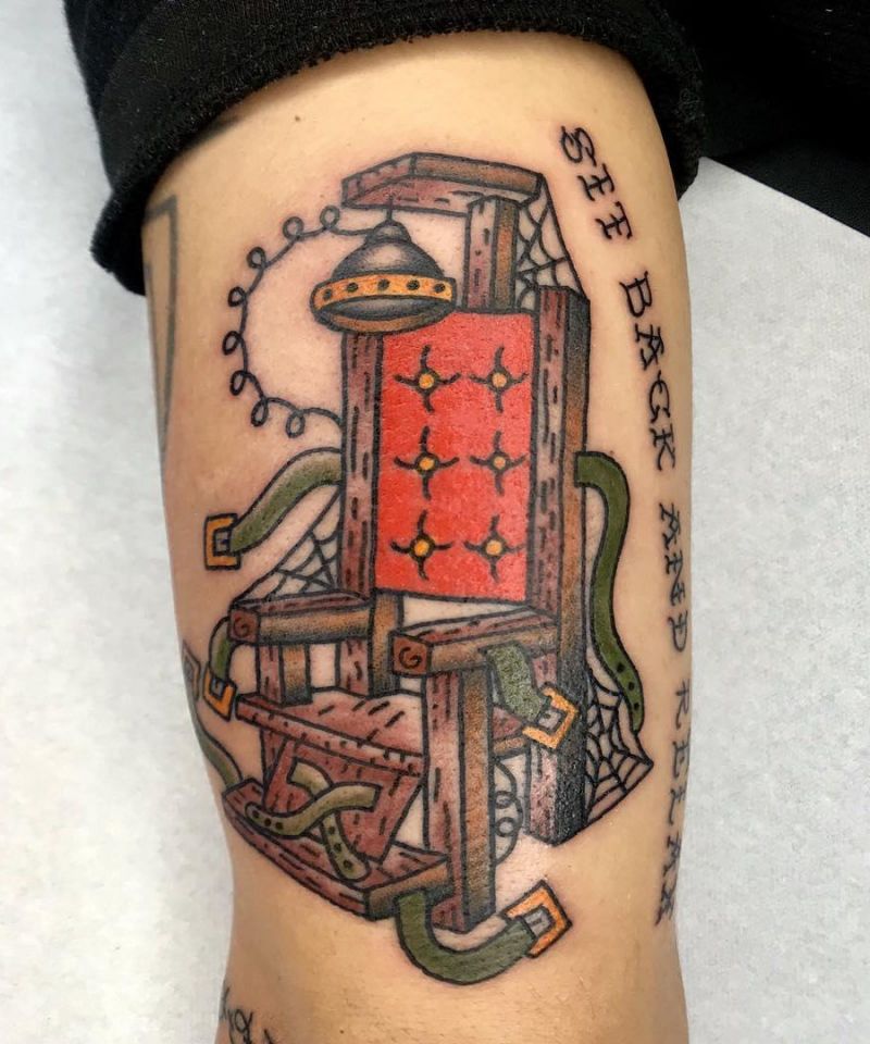 30 Unique Electric Chair Tattoos For Your Inspiration