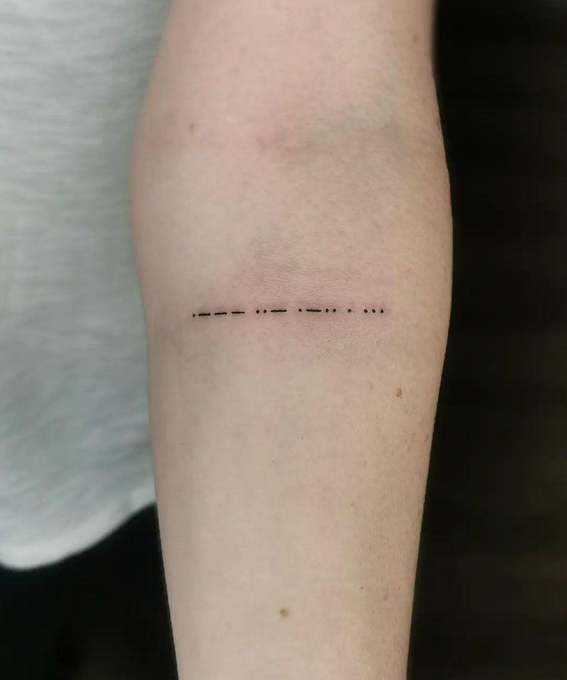 30 Pretty Morse Code Tattoos to Inspire You