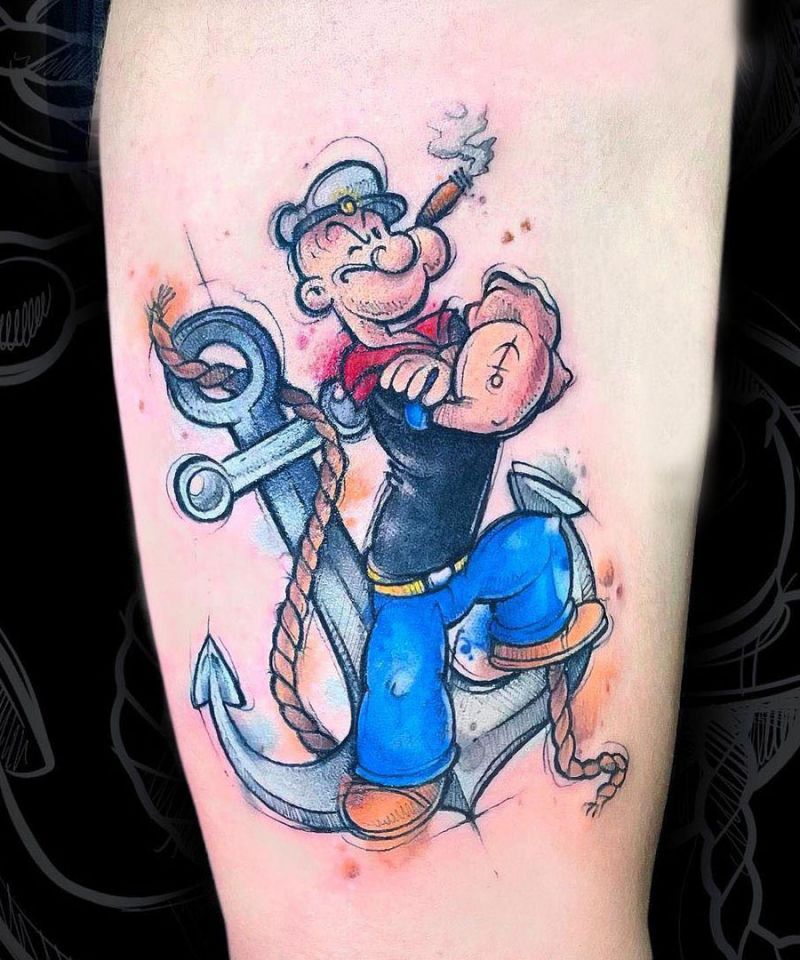 30 Unique Popeye Tattoos to Inspire You