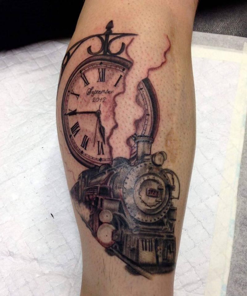 30 Unique Steam Engine Tattoos You Can Copy