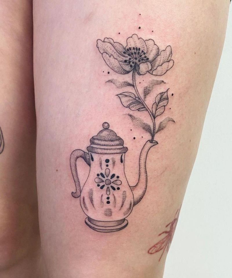 30 Pretty Teapot Tattoos For Your Inspiration