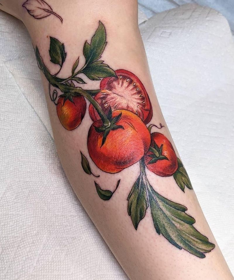 30 Pretty Tomato Tattoos to Inspire You