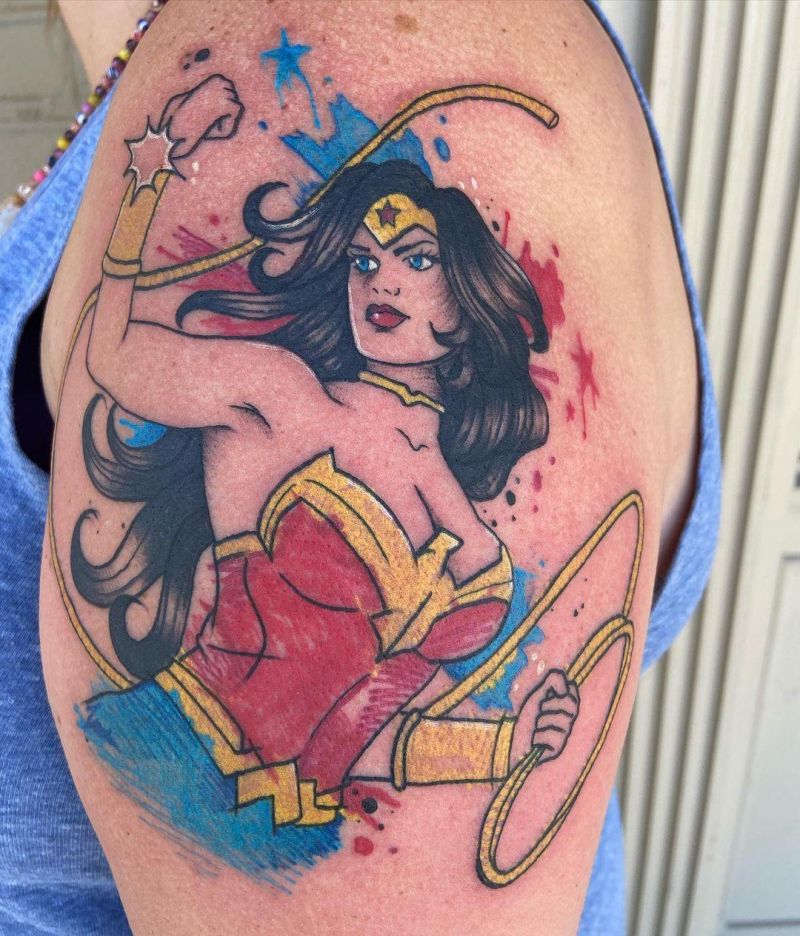 30 Pretty Wonder Woman Tattoos For Your Inspiration