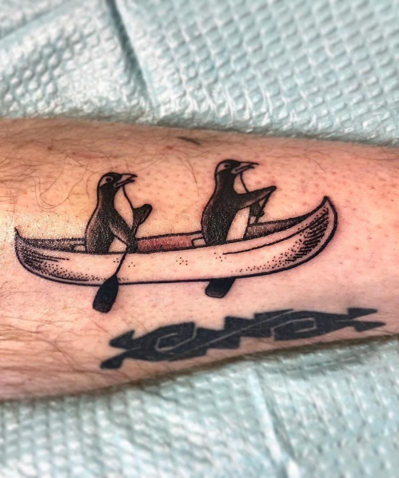 30 Unique Canoe Tattoos You Will Love