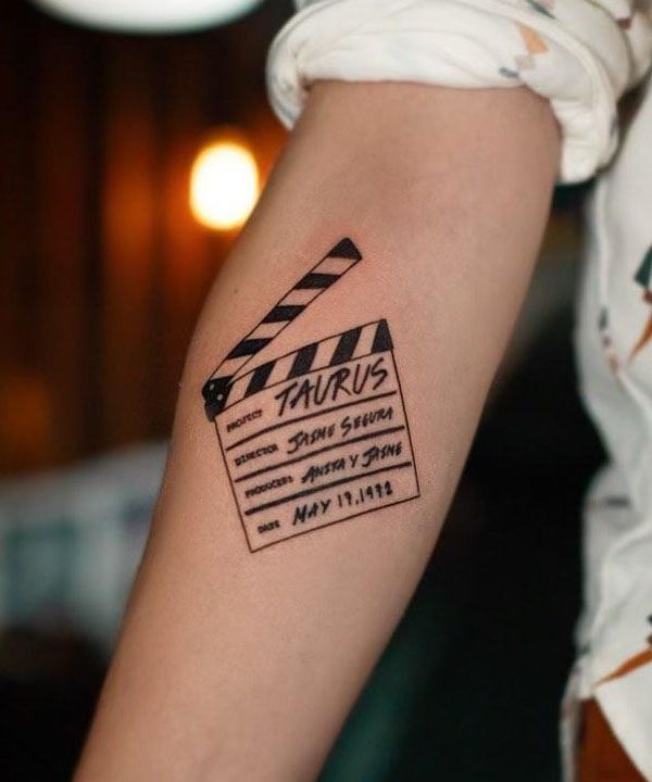 30 Unique Clapperboard Tattoos to Inspire You