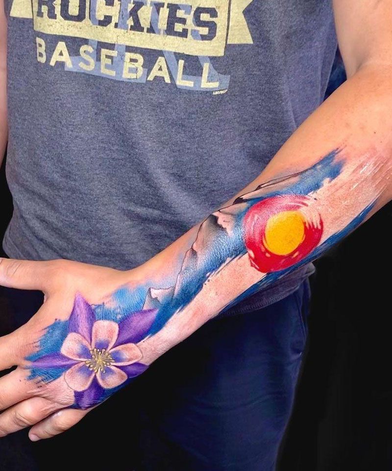 30 Pretty Colorado Flag Tattoos You Will Love