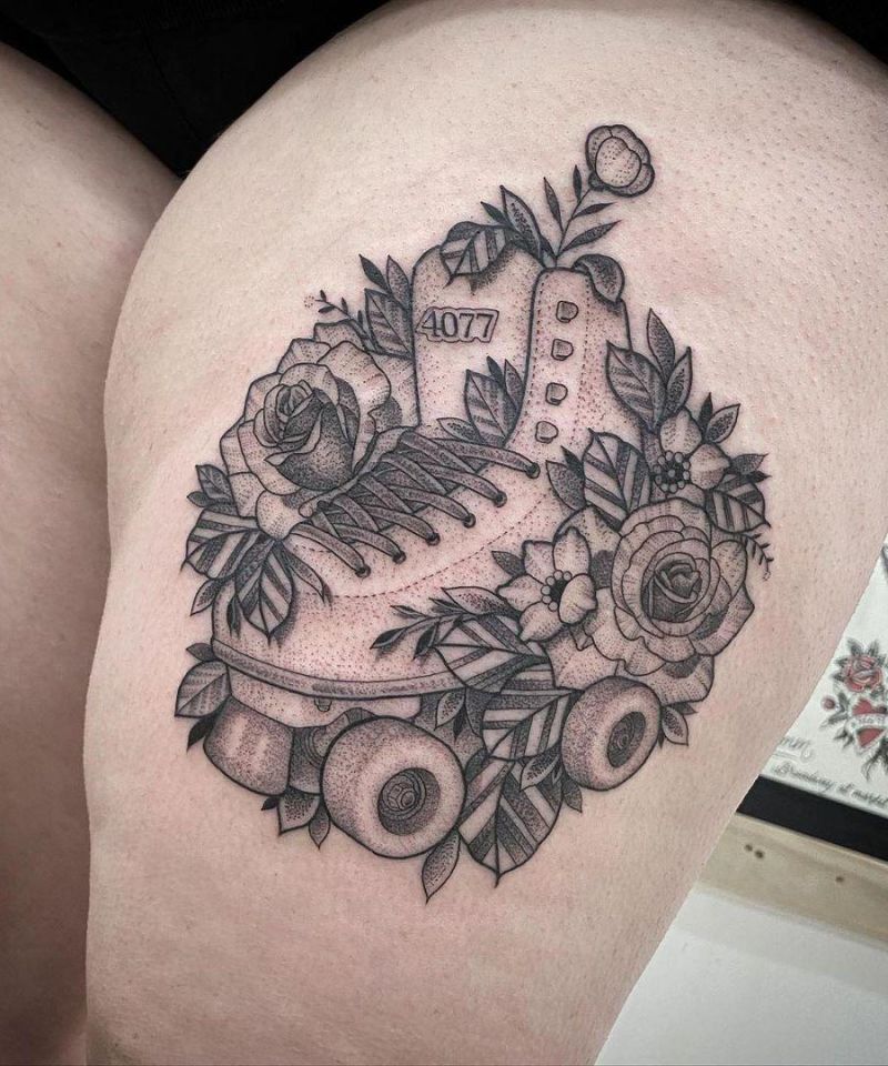 30 Unique Roller Skate Tattoos You Can Copy