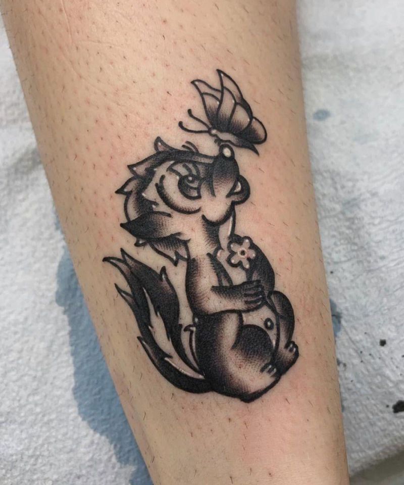 30 Cute Skunk Tattoos You Will Love