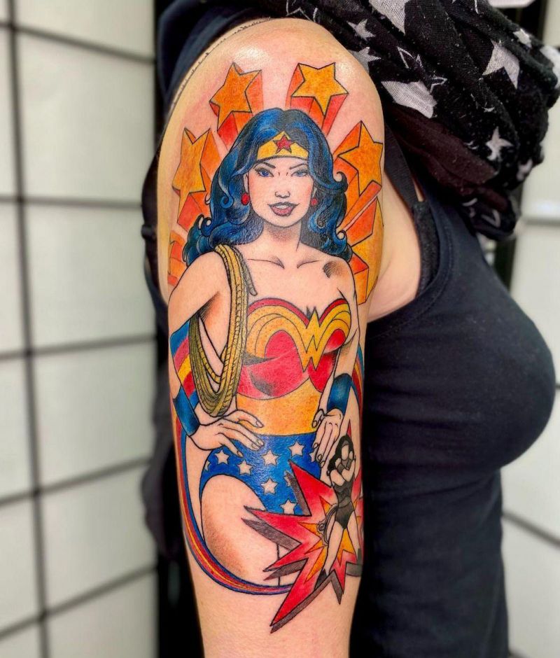 30 Pretty Wonder Woman Tattoos For Your Inspiration