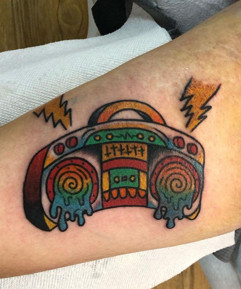 30 Pretty Boombox Tattoos You Can Copy