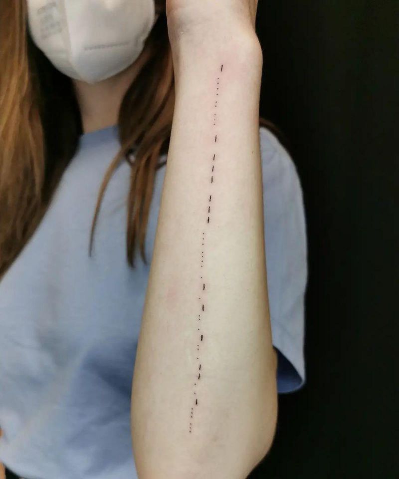 30 Pretty Morse Code Tattoos to Inspire You