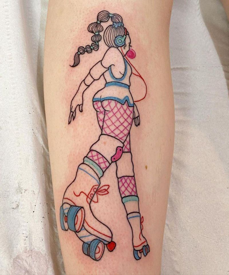 30 Unique Roller Skate Tattoos You Can Copy